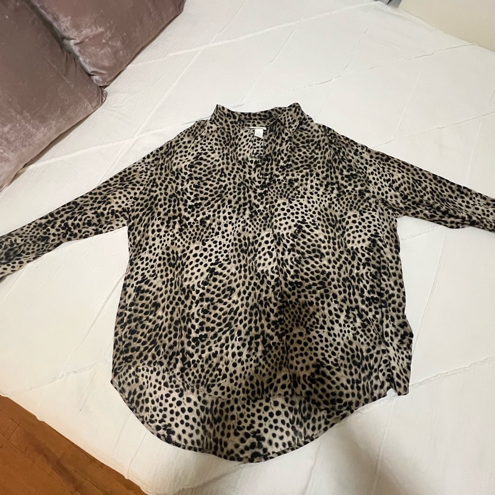 H&M Animal Print Button Down